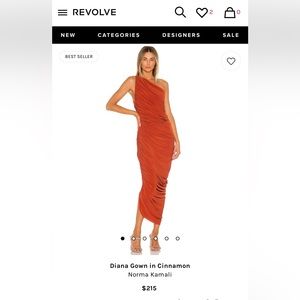 Diana Gown in Cinnamon, Norma Kamali
